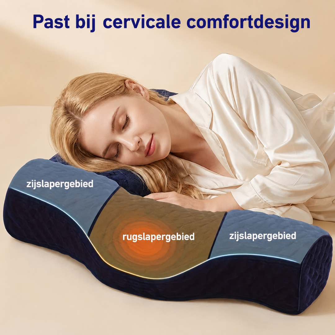 Ergonomic Memory Foam Neck Sleeping Pillow