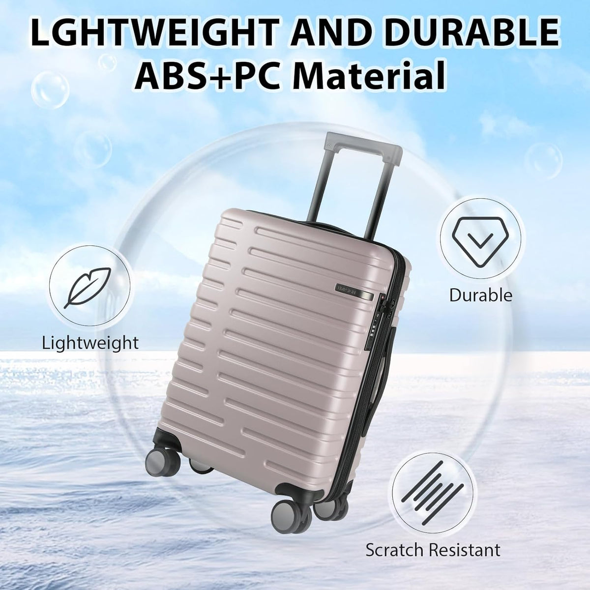 Expandable Hardside Suitcase with Spinner Wheels and TSA Lock