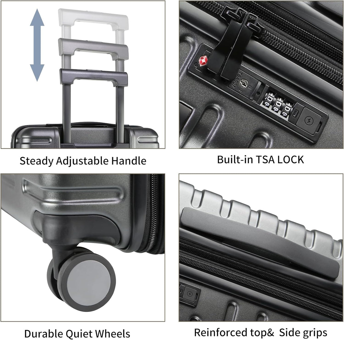 Expandable Hardside Suitcase with Spinner Wheels and TSA Lock