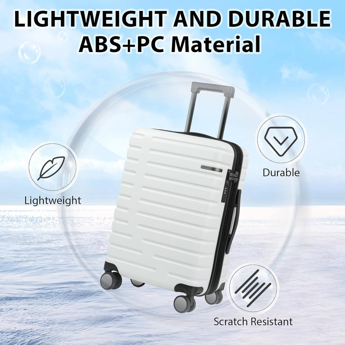 Expandable Hardside Suitcase with Spinner Wheels and TSA Lock