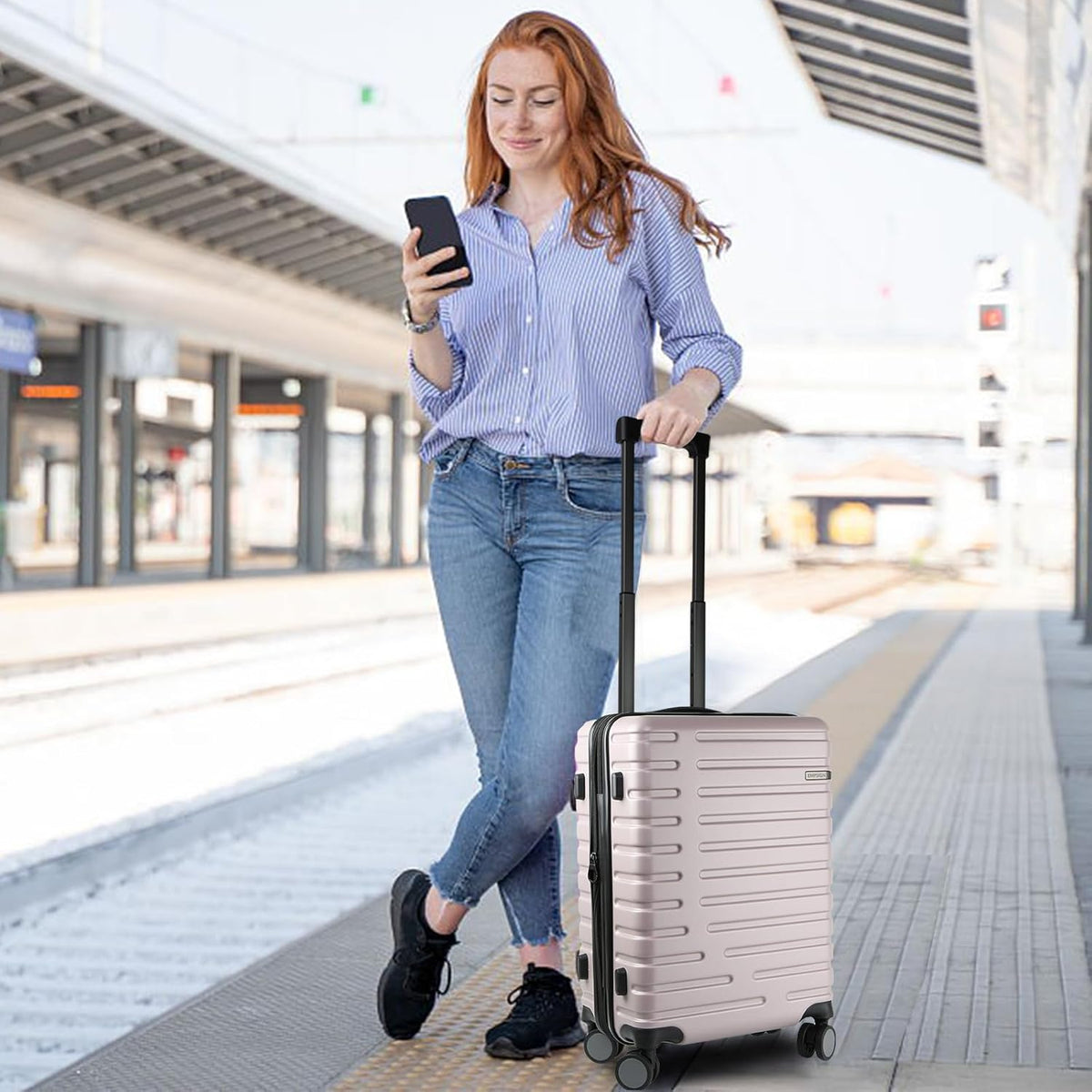 Expandable Hardside Suitcase with Spinner Wheels and TSA Lock