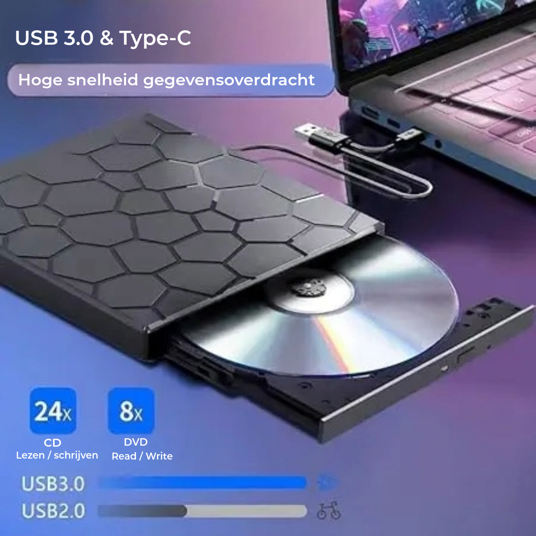 External CD and DVD Drive for PC and Laptop