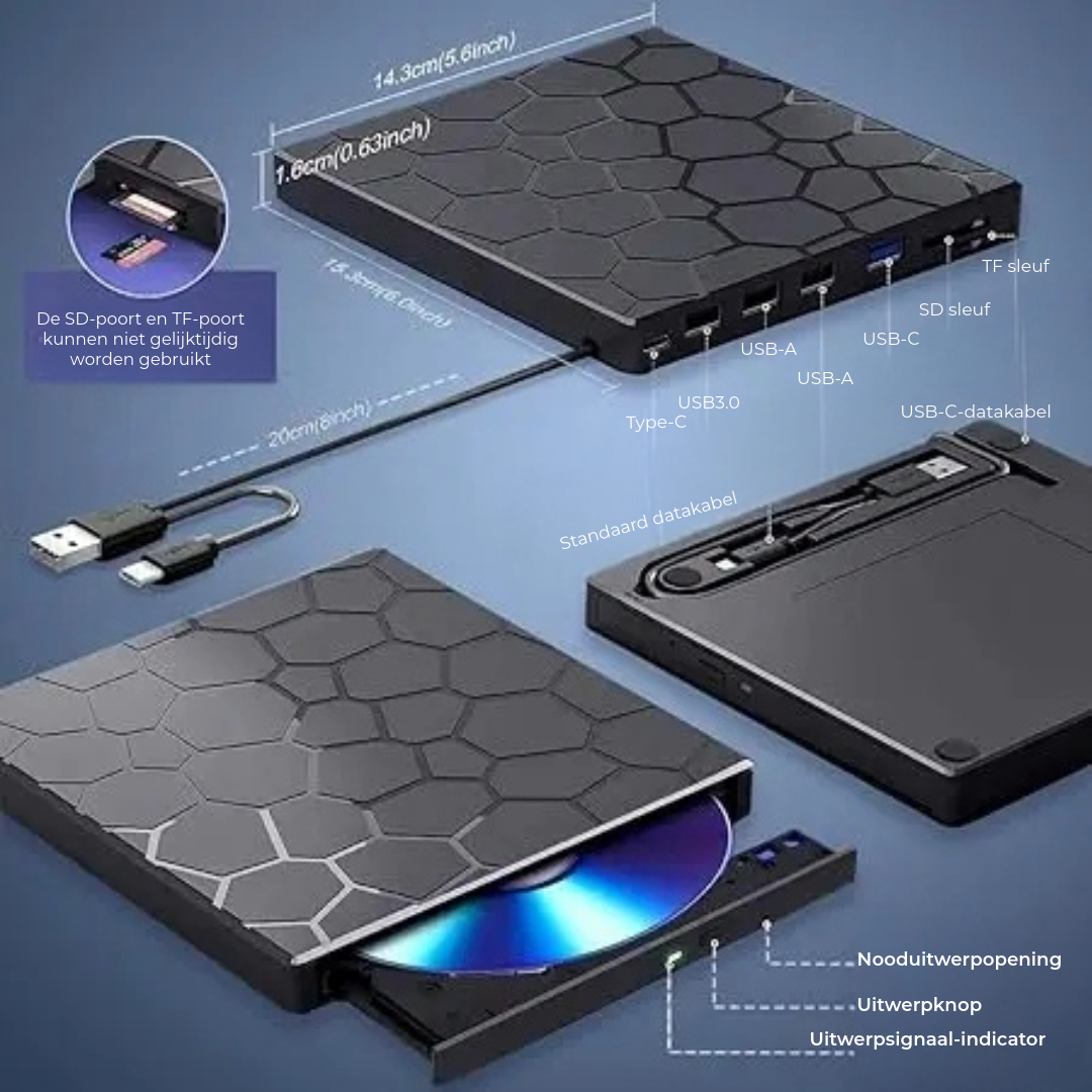 External CD and DVD Drive for PC and Laptop