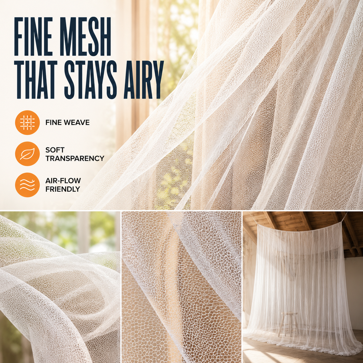Extra-Large Hanging Mosquito Net