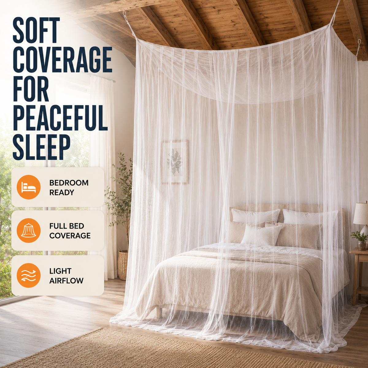 Extra-Large Hanging Mosquito Net