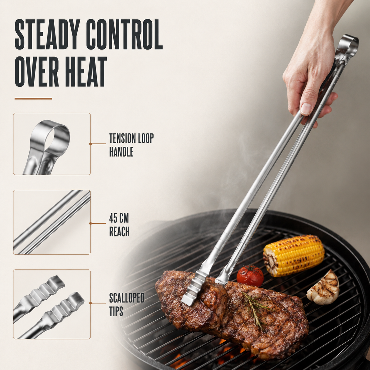 Extra-Long Grilling Tongs