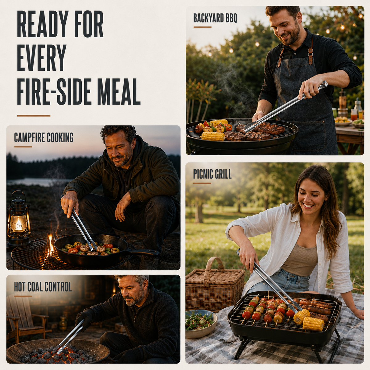 Extra-Long Grilling Tongs