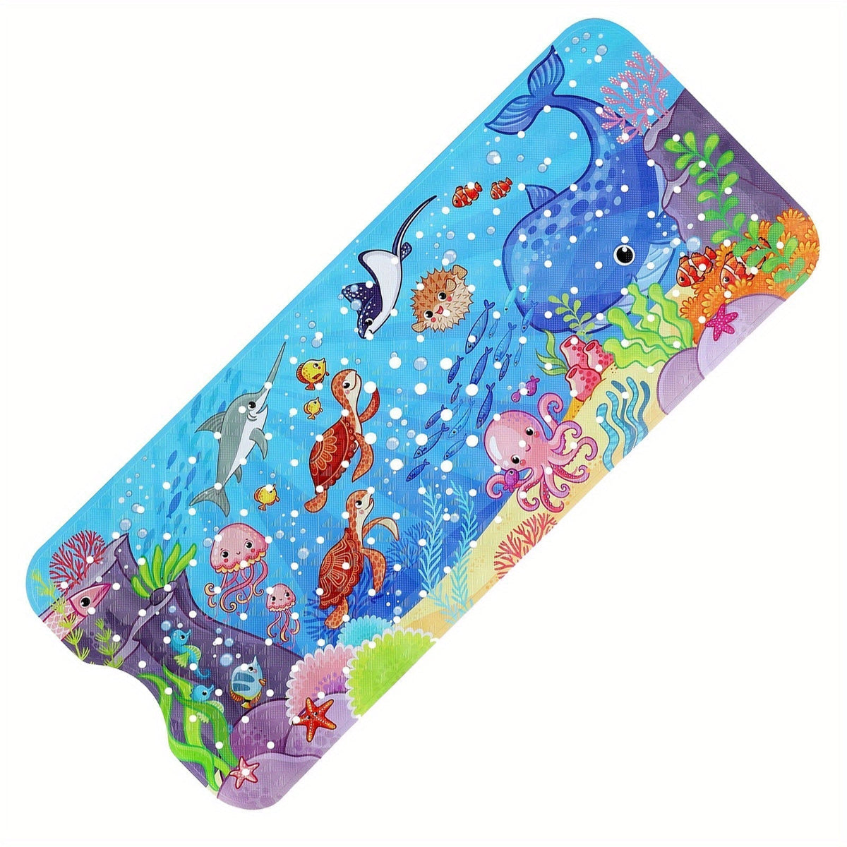 Extra-Long Non-Slip Bathtub Mat – Machine Washable, with Suction Cups