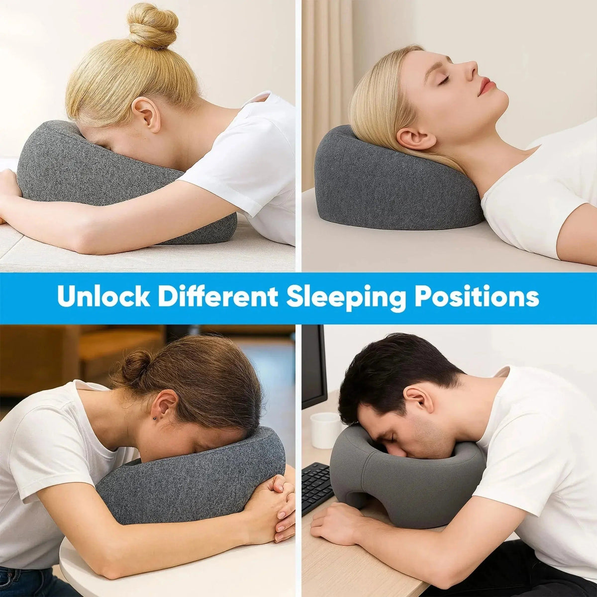 Face Down Pillow for Massage Tables with Contoured Opening