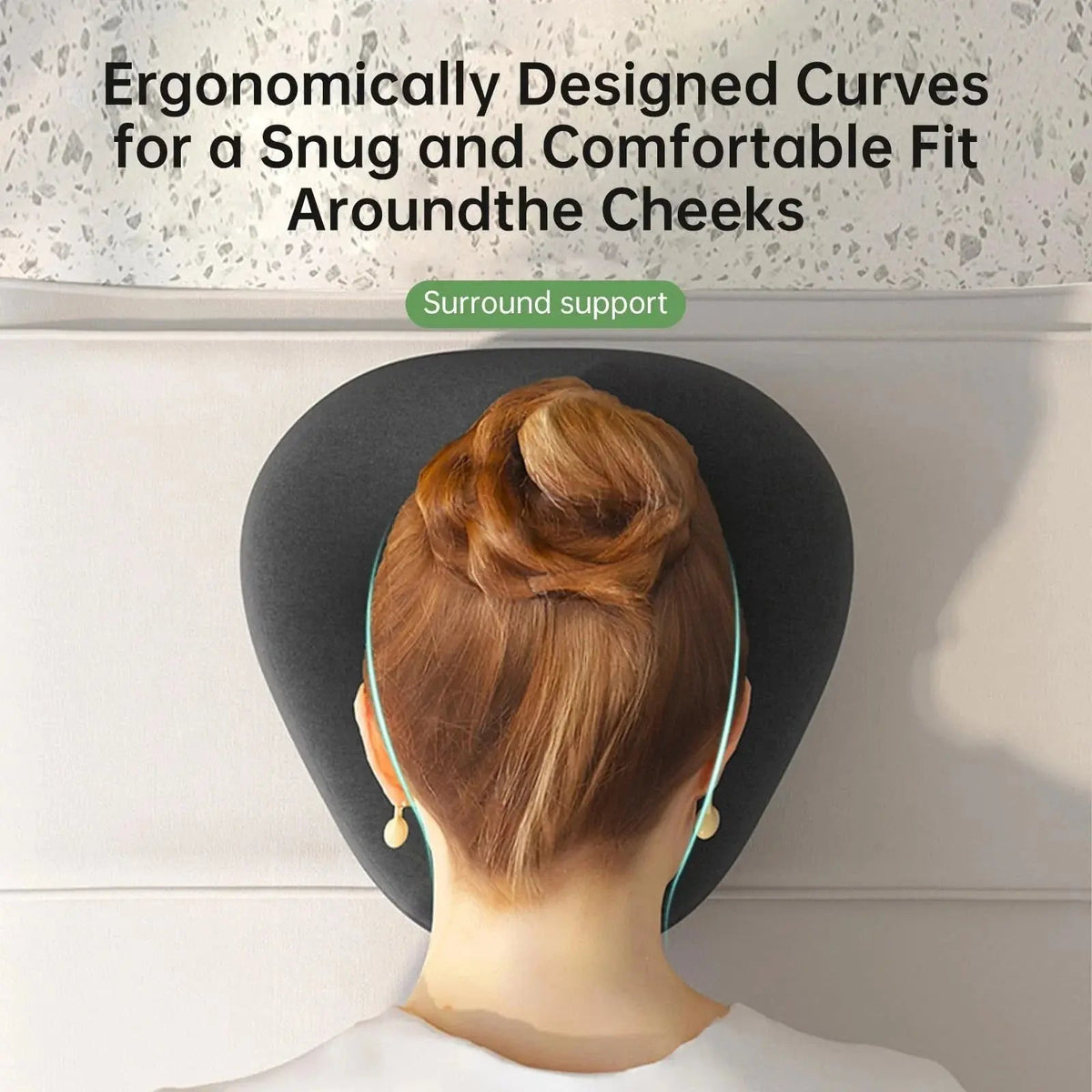 Face Down Pillow for Massage Tables with Contoured Opening
