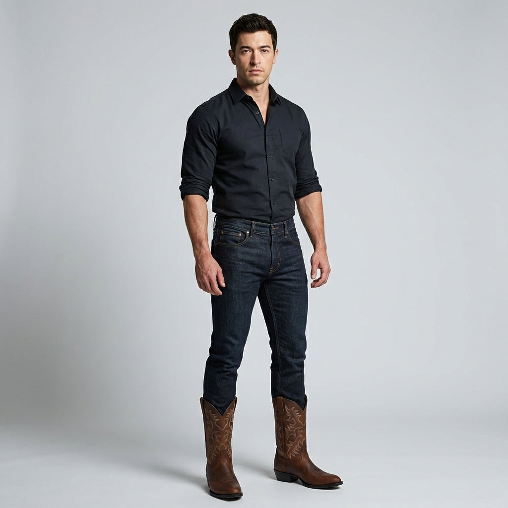 Fashionable Men's Cowboy Boots