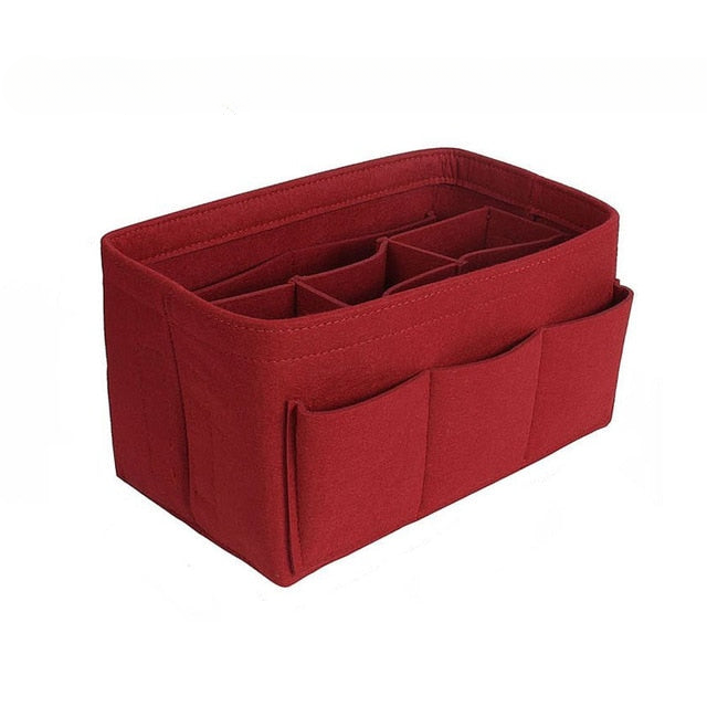 Felt Handbag and Makeup Organizer Insert