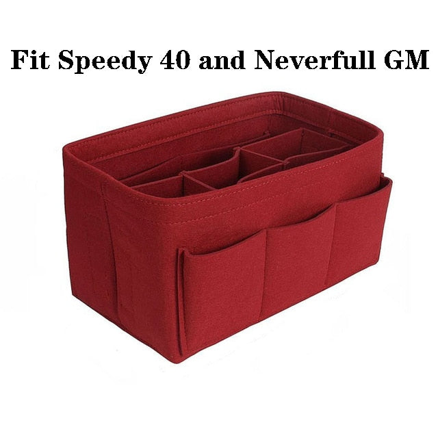 Felt Handbag and Makeup Organizer Insert