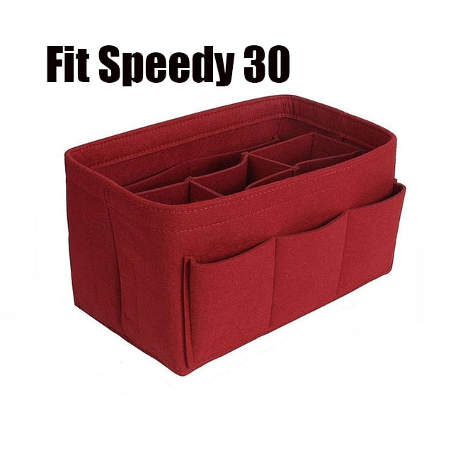 Felt Handbag and Makeup Organizer Insert