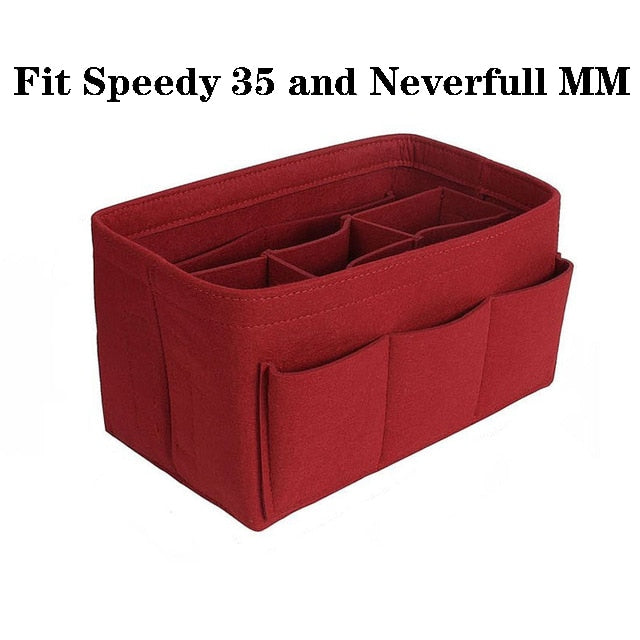 Felt Handbag and Makeup Organizer Insert