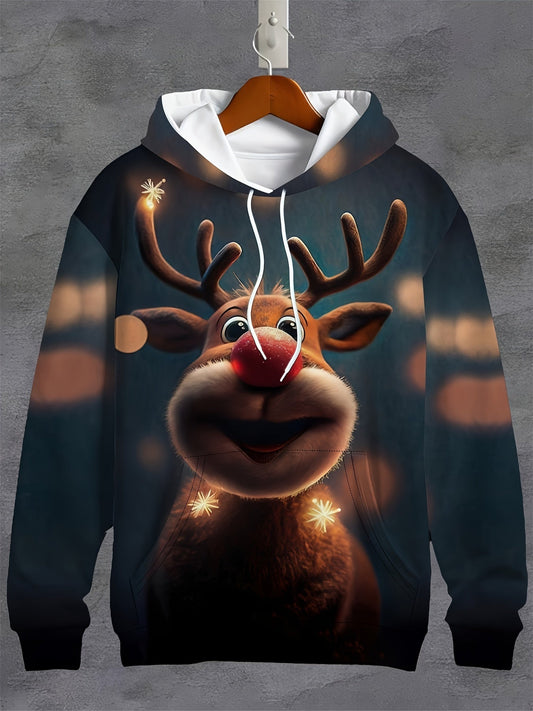 Festive Rudolph Hoodie – Comfortable and Cheerful