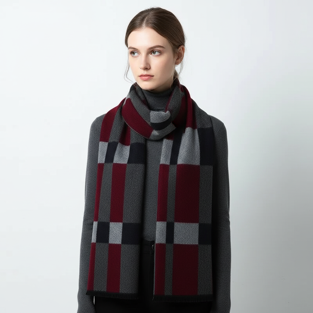 Fine Long Scarf in a Simple Design