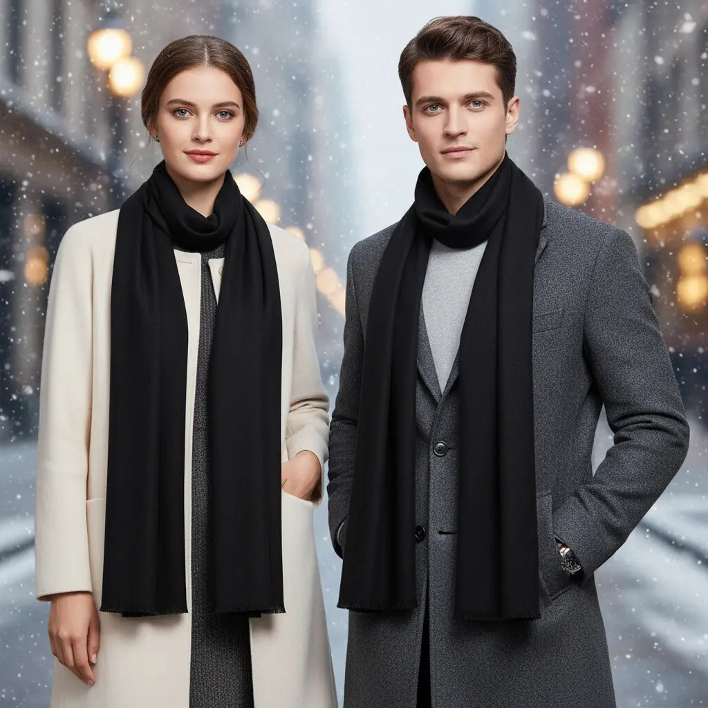 Fine Long Scarf in a Simple Design