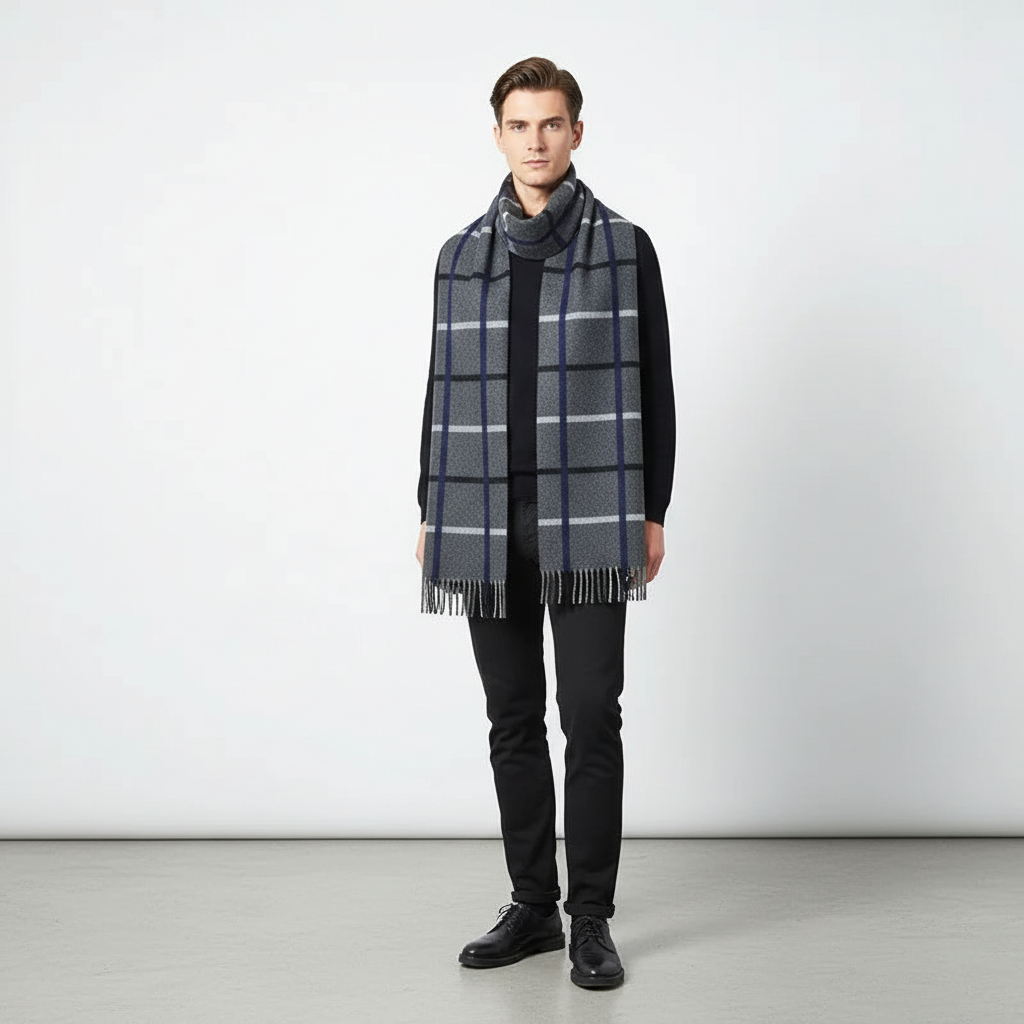 Fine Long Scarf in a Simple Design