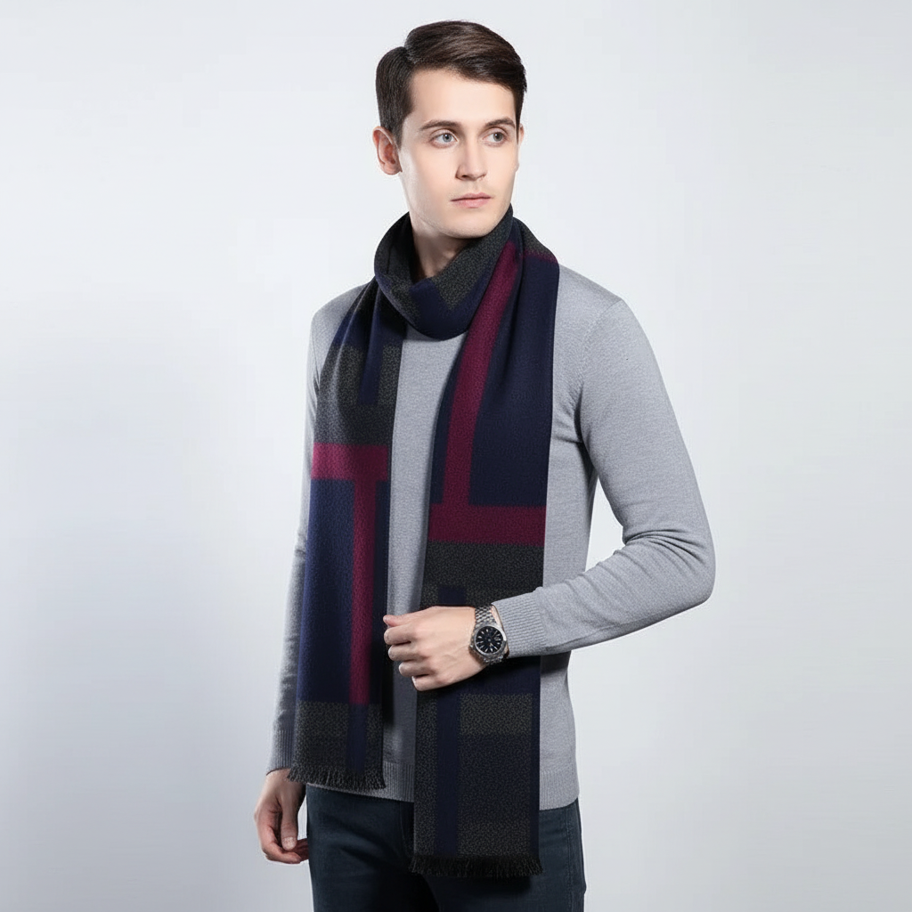 Fine Long Scarf in a Simple Design
