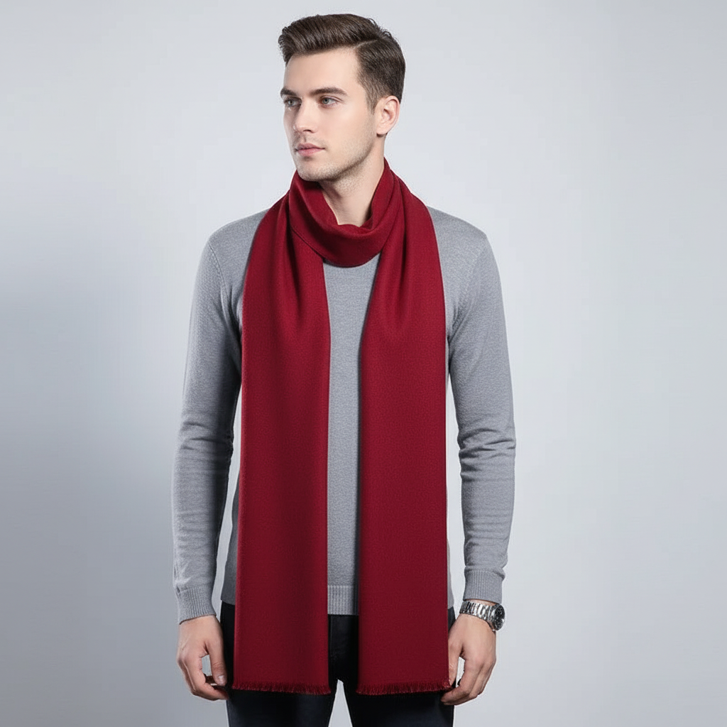 Fine Long Scarf in a Simple Design