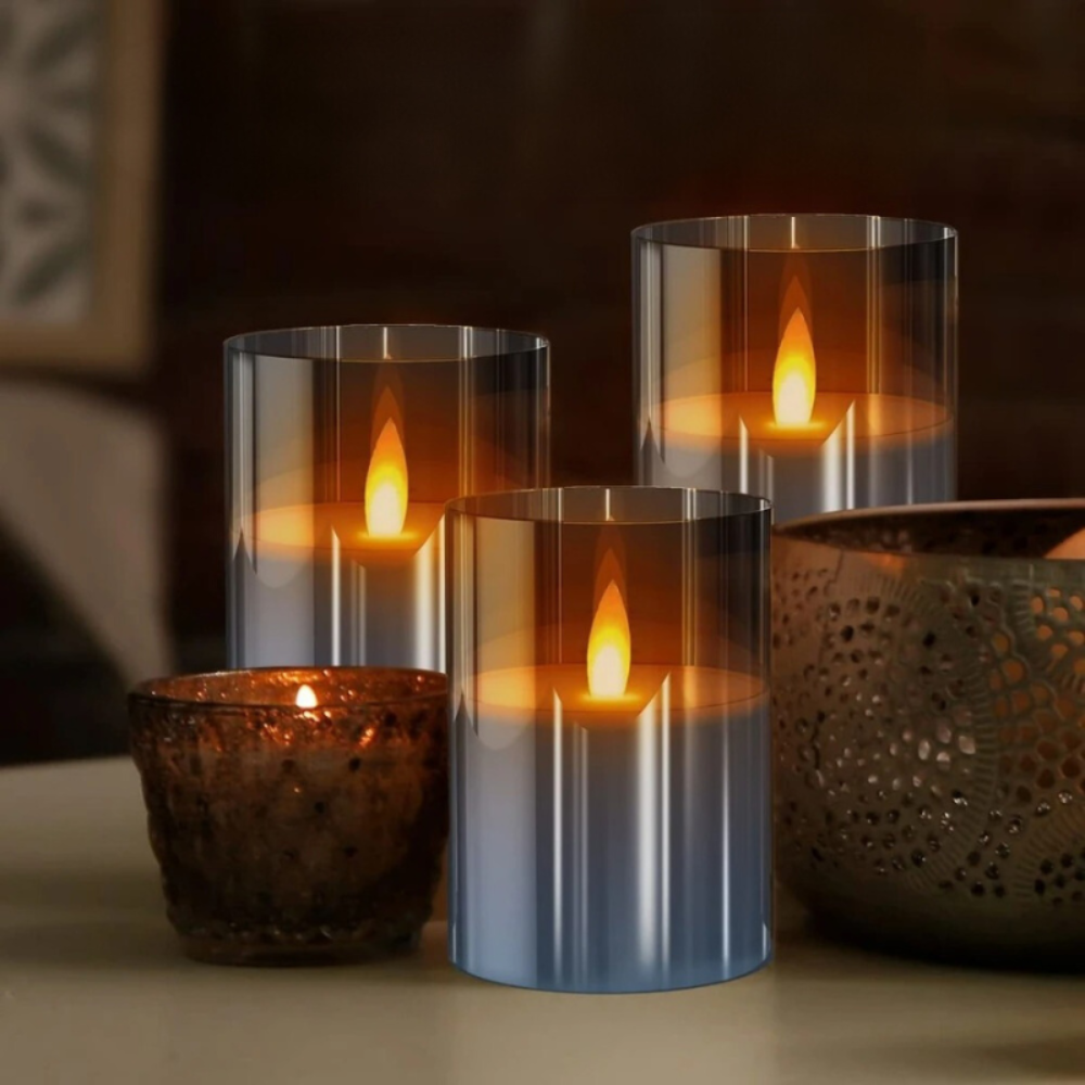 Flameless Candle Set with Remote Control - Elegant LED Candles Providing a Cozy Atmosphere and Safe Use