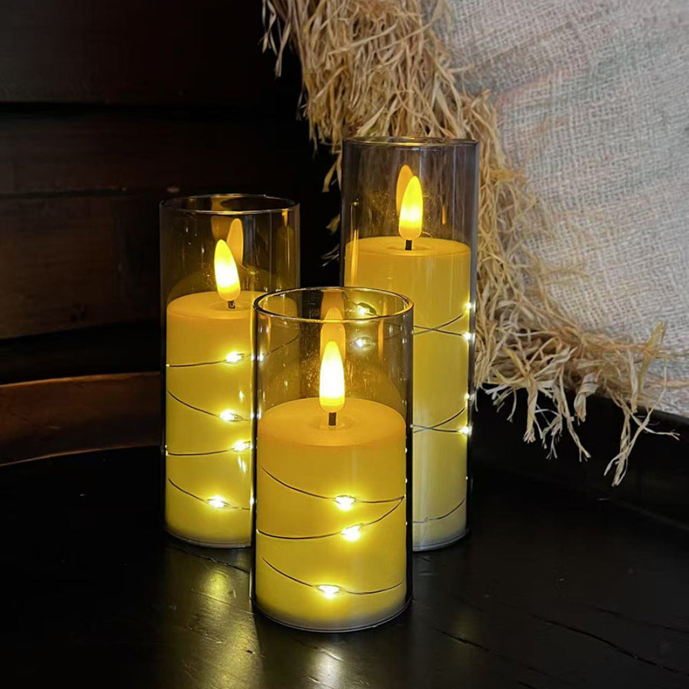 Flameless Candle Set with Remote Control - Elegant LED Candles Providing a Cozy Atmosphere and Safe Use