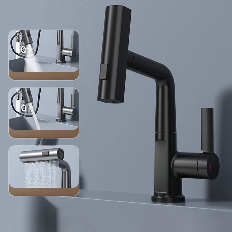 Flexible LED Kitchen & Bathroom Faucet with 360° Swivel, Pull-Out Hose & 5 Spray Modes