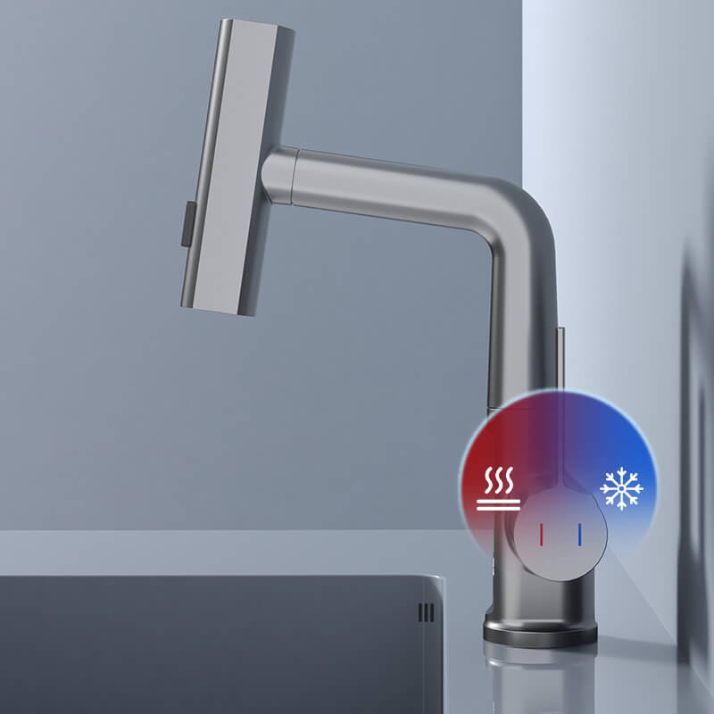 Flexible LED Kitchen & Bathroom Faucet with 360° Swivel, Pull-Out Hose & 5 Spray Modes