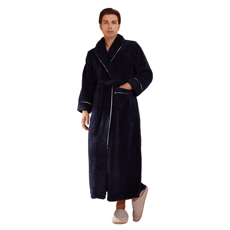 Fluffy Bathrobe with Tie Belt