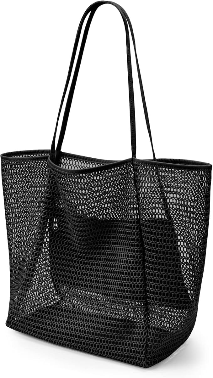 Foldable Beach Tote Bag with Inner Pocket