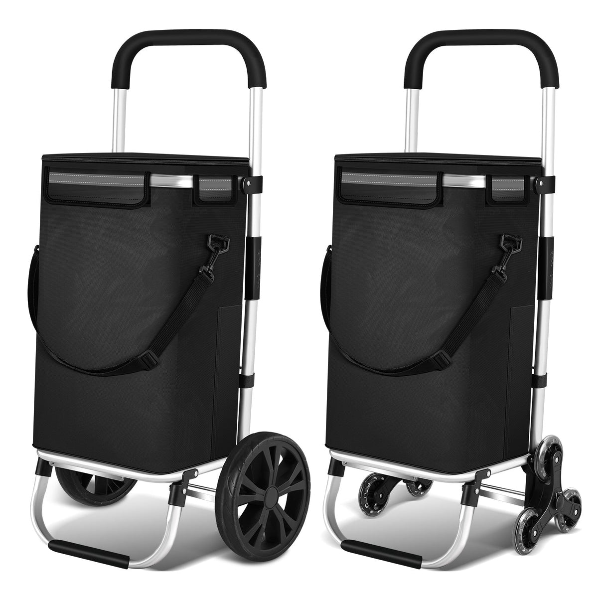 Foldable Shopping Trolley Cart 40L
