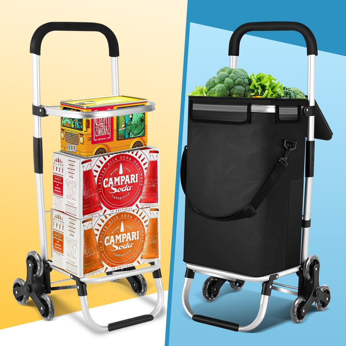 Foldable Shopping Trolley Cart 40L