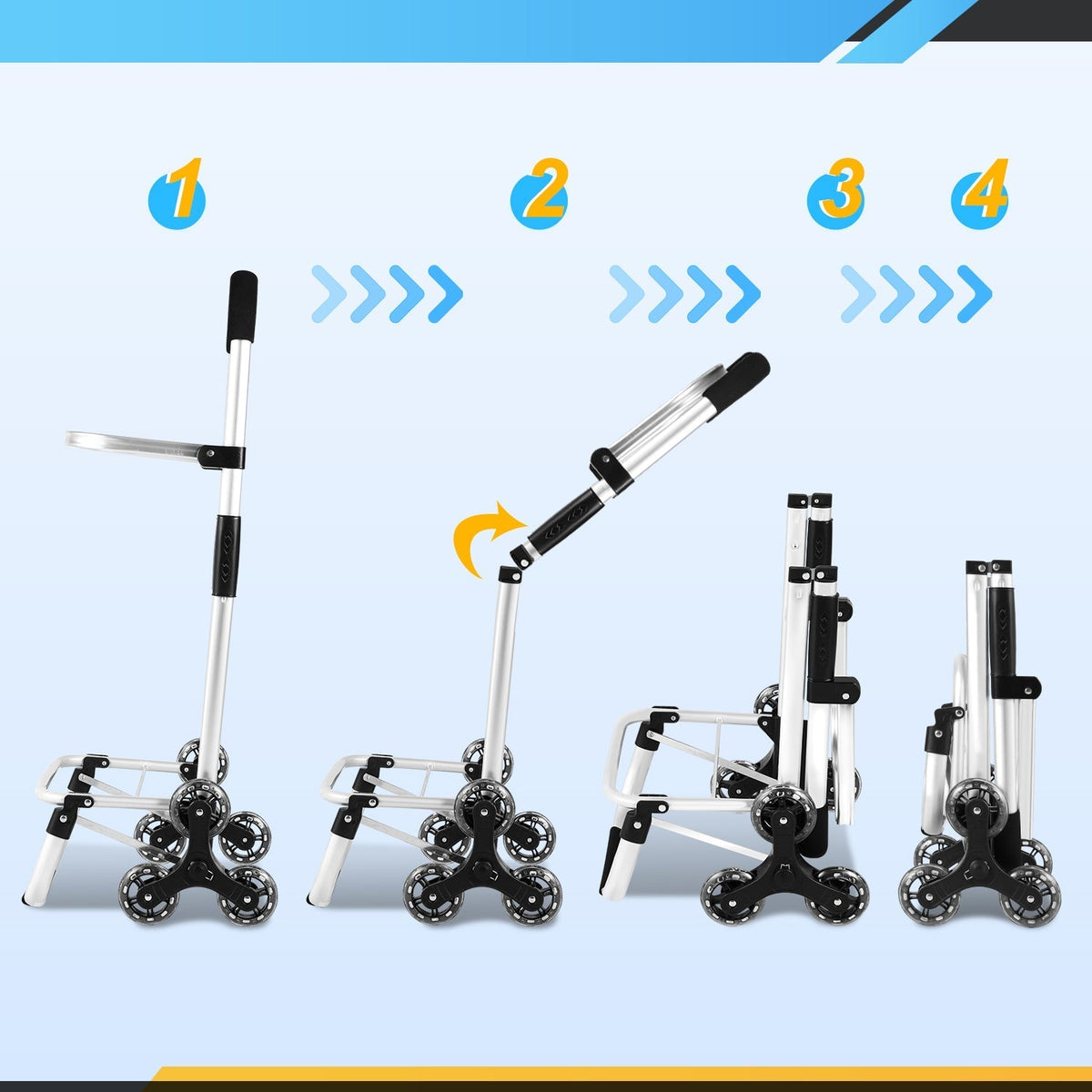 Foldable Shopping Trolley Cart 40L