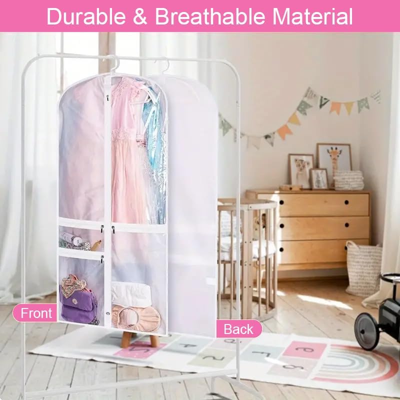Foldable Unisex Dance Garment Bags with Zipper Pockets - Set of 5