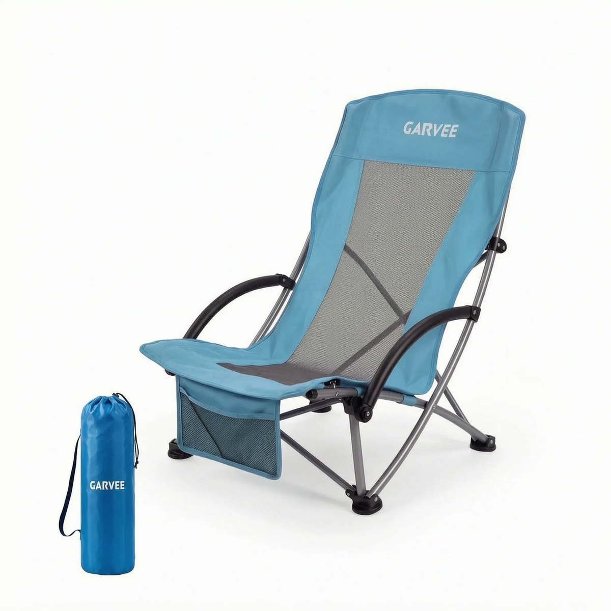 Folding Beach Chair with High Backrest