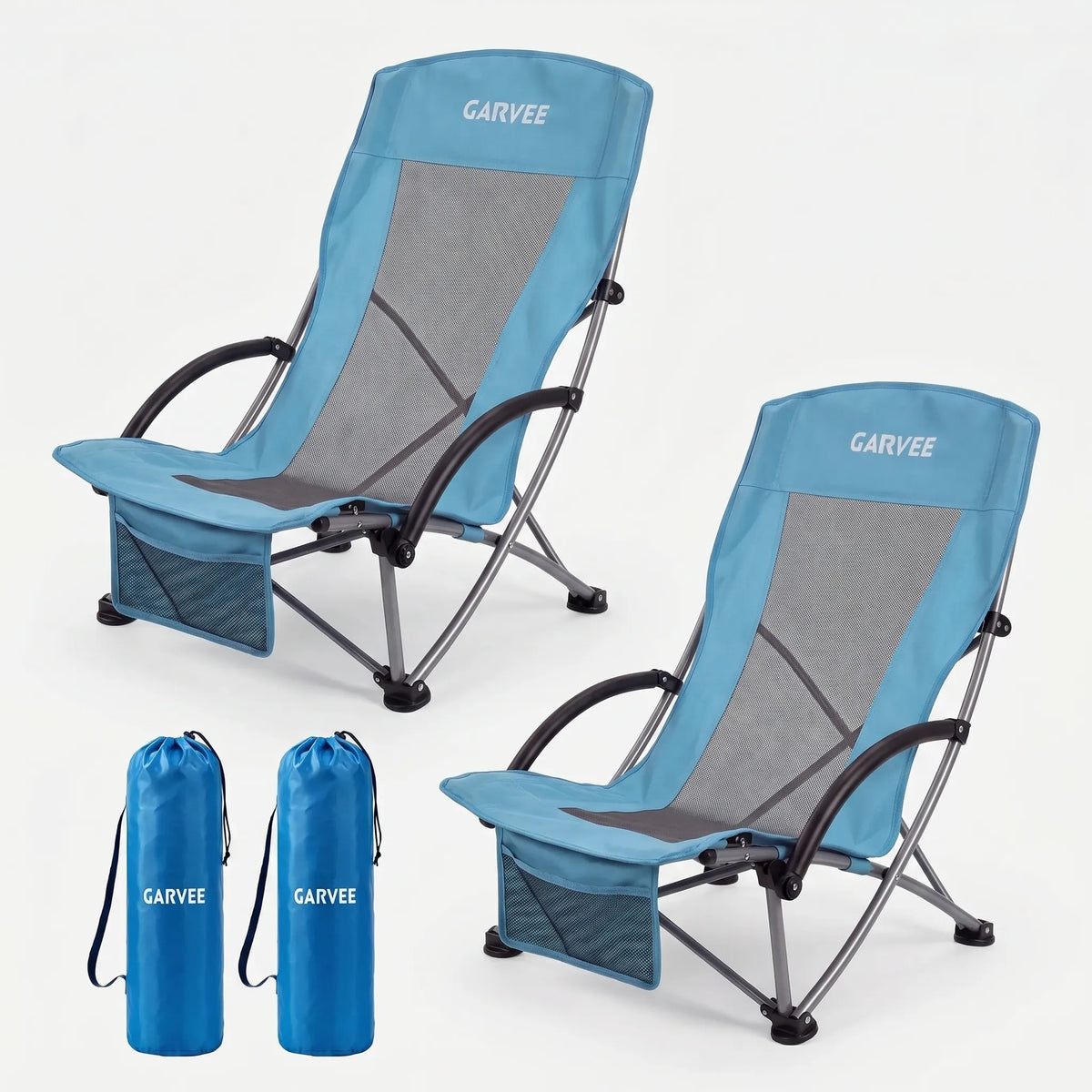 Folding Beach Chair with High Backrest