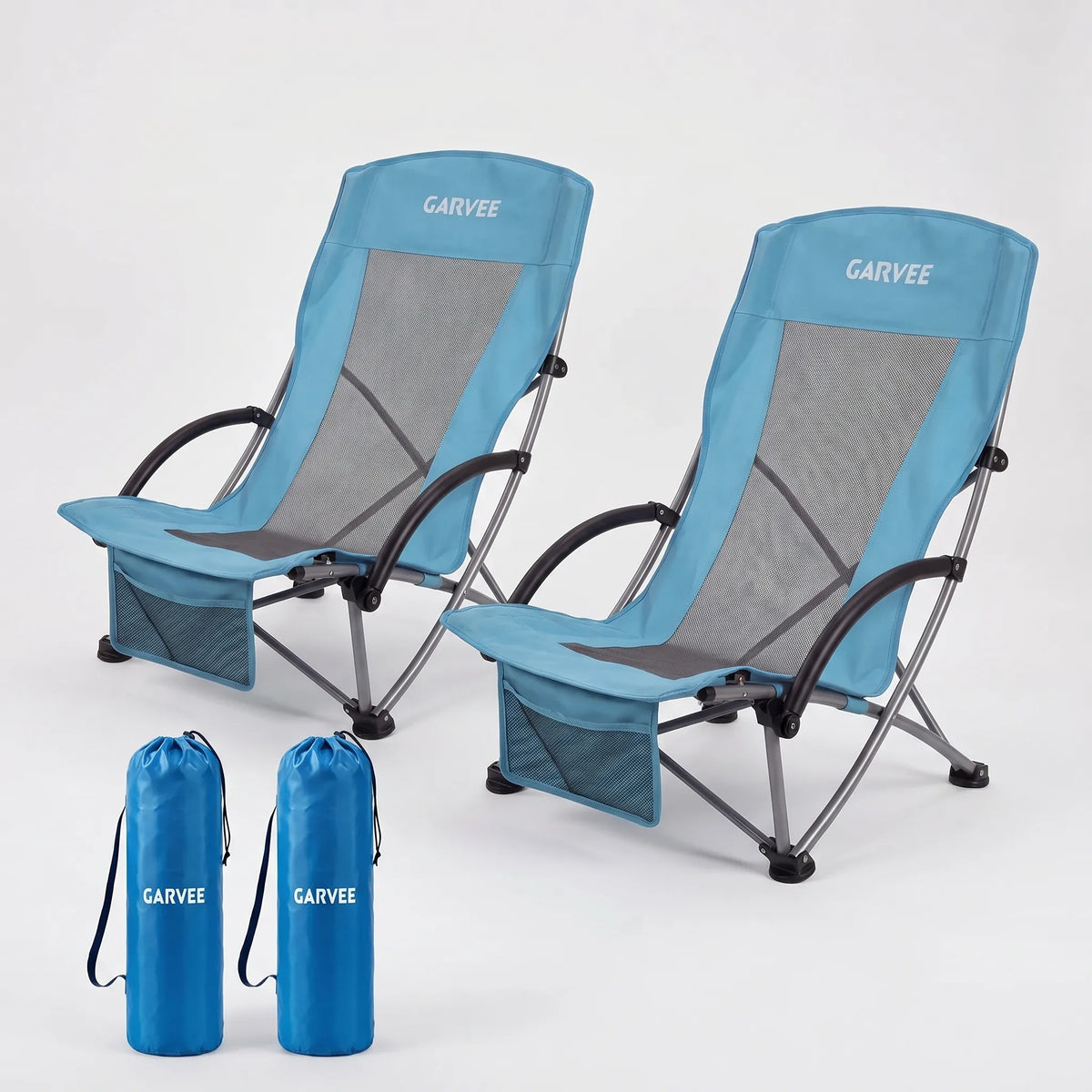 Folding Beach Chair with High Backrest