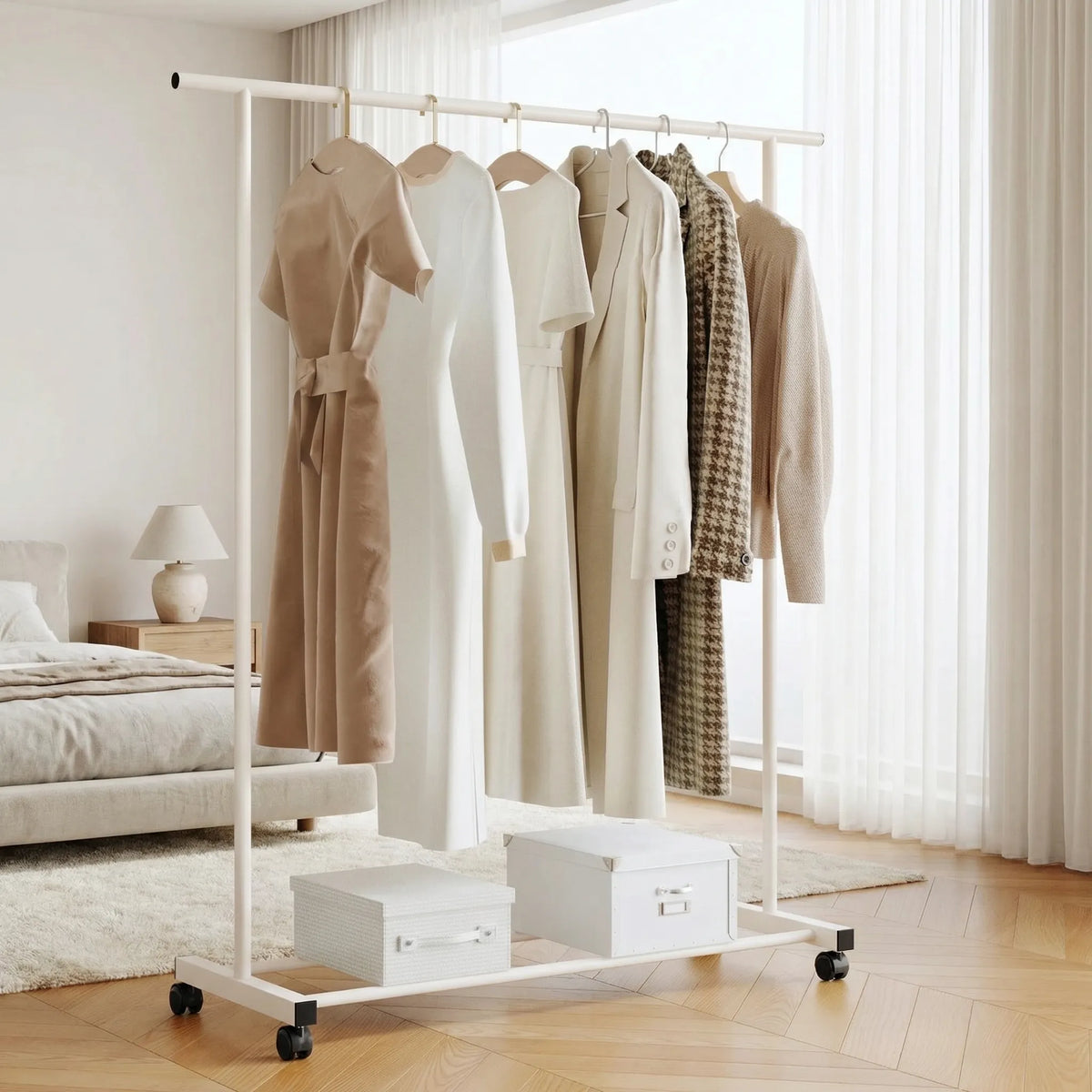 Freestanding Double Rail Garment Rack