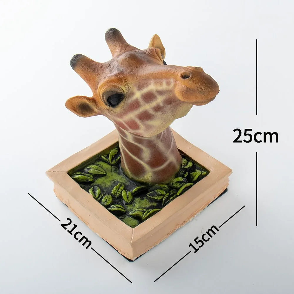 Giraffe Head Wall Decor - 3D Life-Size Sculpture Decoration