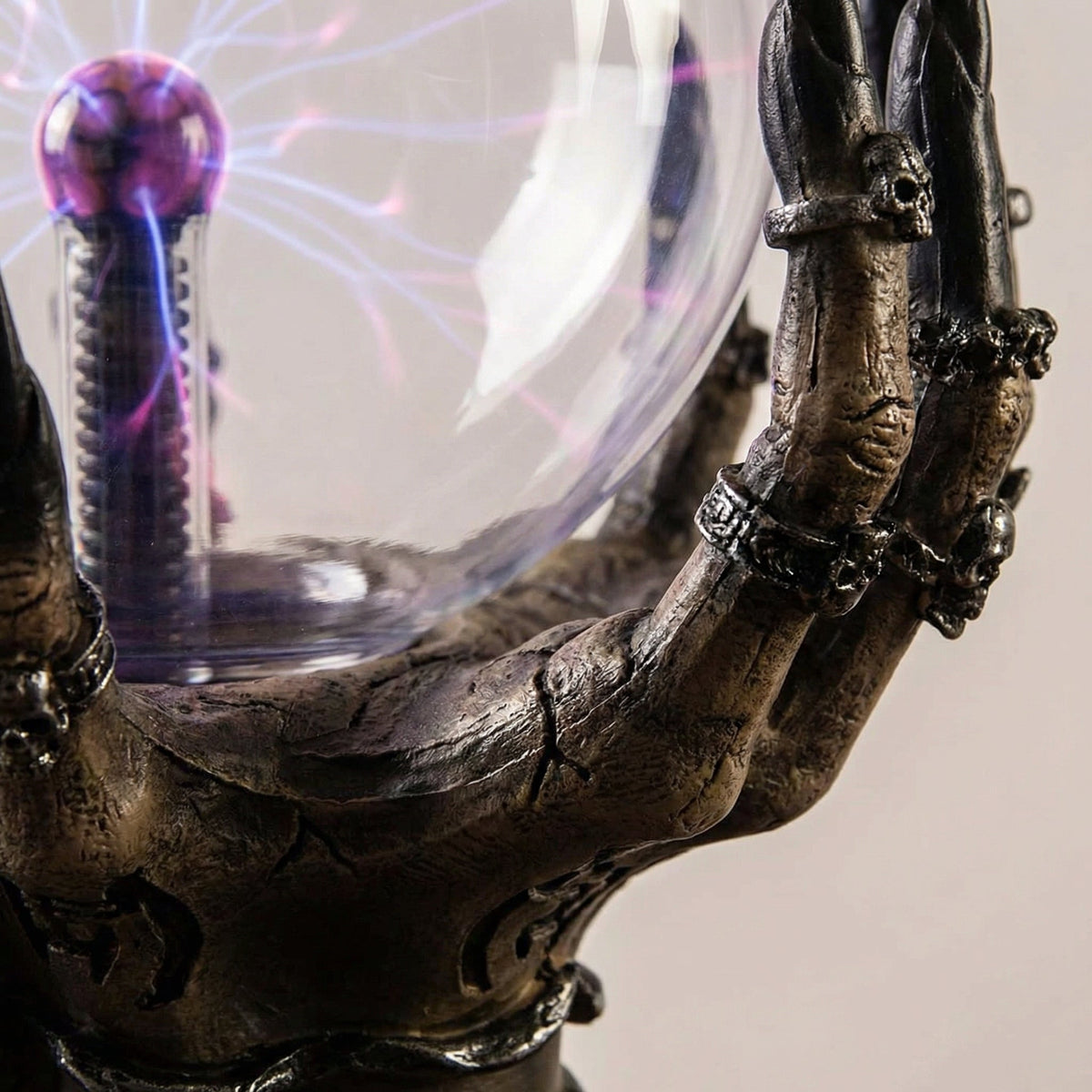 Gothic Plasma Table Lamp with Sculpted Base