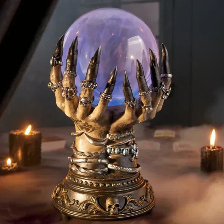 Gothic Plasma Table Lamp with Sculpted Base