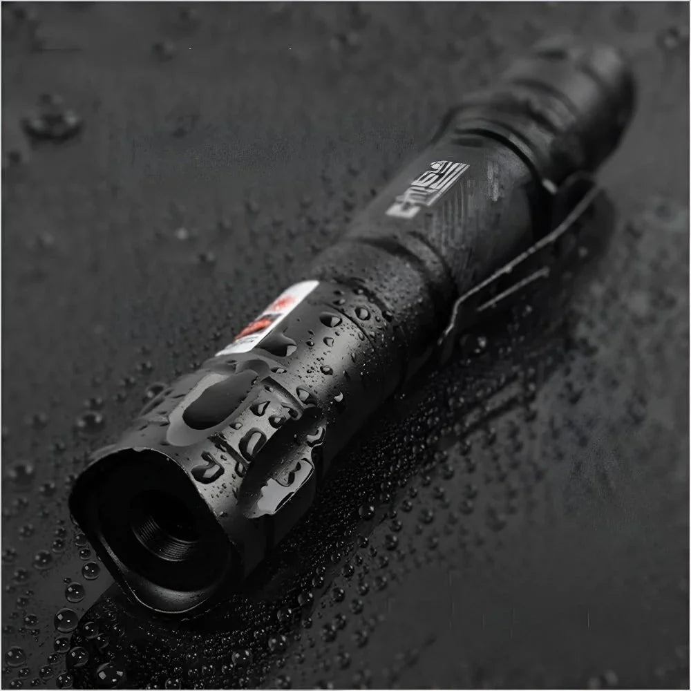 Green Laser Pointer with 2000m Visibility and USB Charging – Black Anodised Aluminium