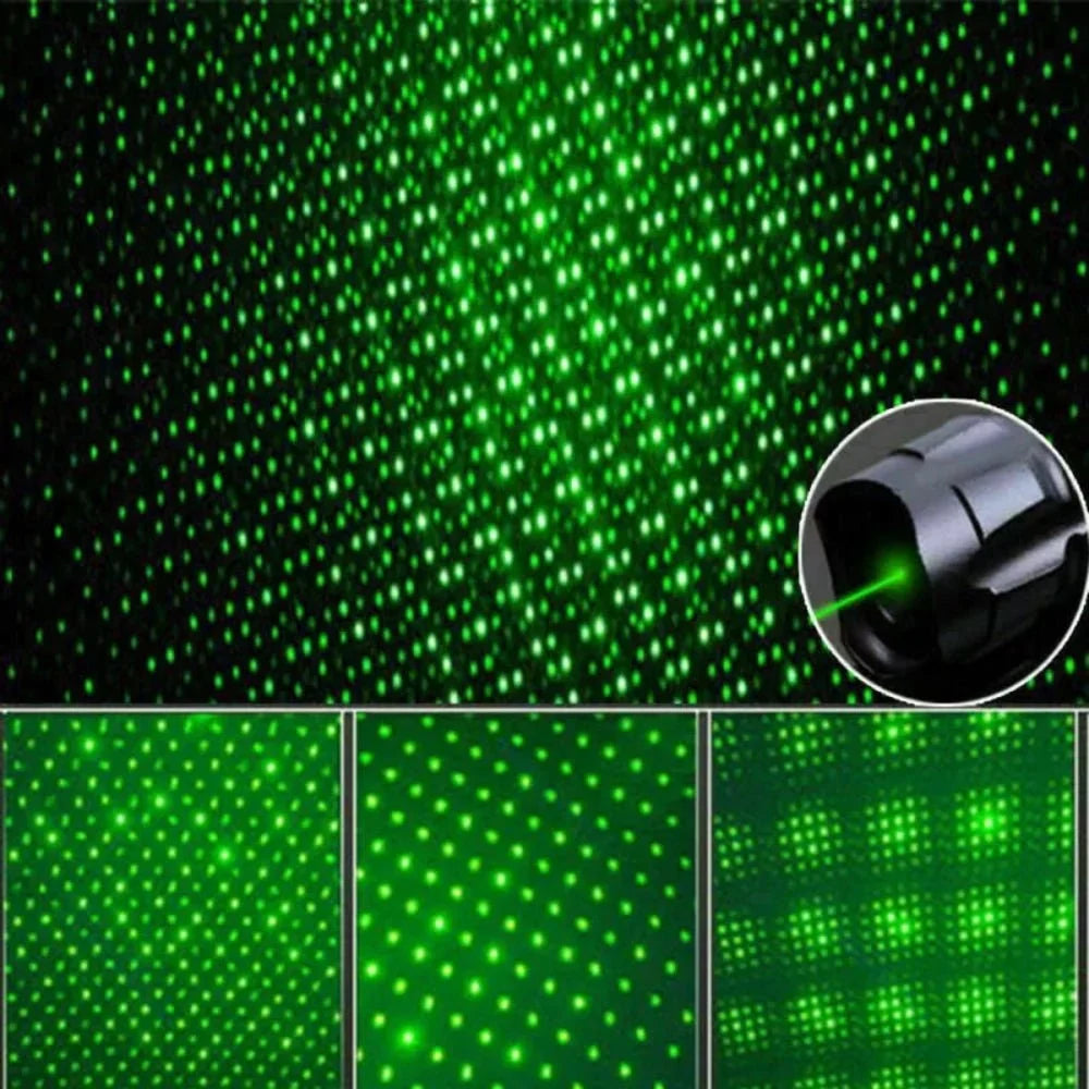 Green Laser Pointer with 2000m Visibility and USB Charging – Black Anodised Aluminium