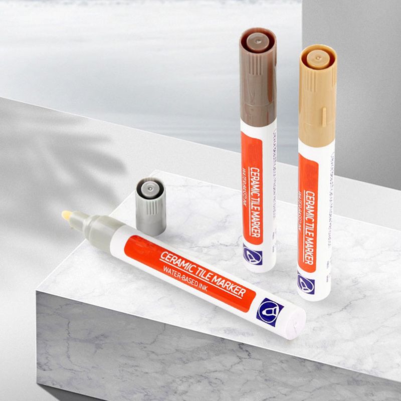 Grout Repair Pen with Waterproof Polymer Sealant - Anti-Mold Formula, Quick-Drying & Odorless, for Bathroom & Kitchen Tiles