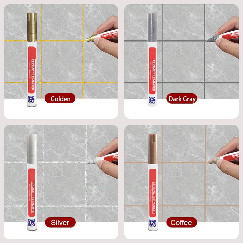 Grout Repair Pen with Waterproof Polymer Sealant - Anti-Mold Formula, Quick-Drying & Odorless, for Bathroom & Kitchen Tiles
