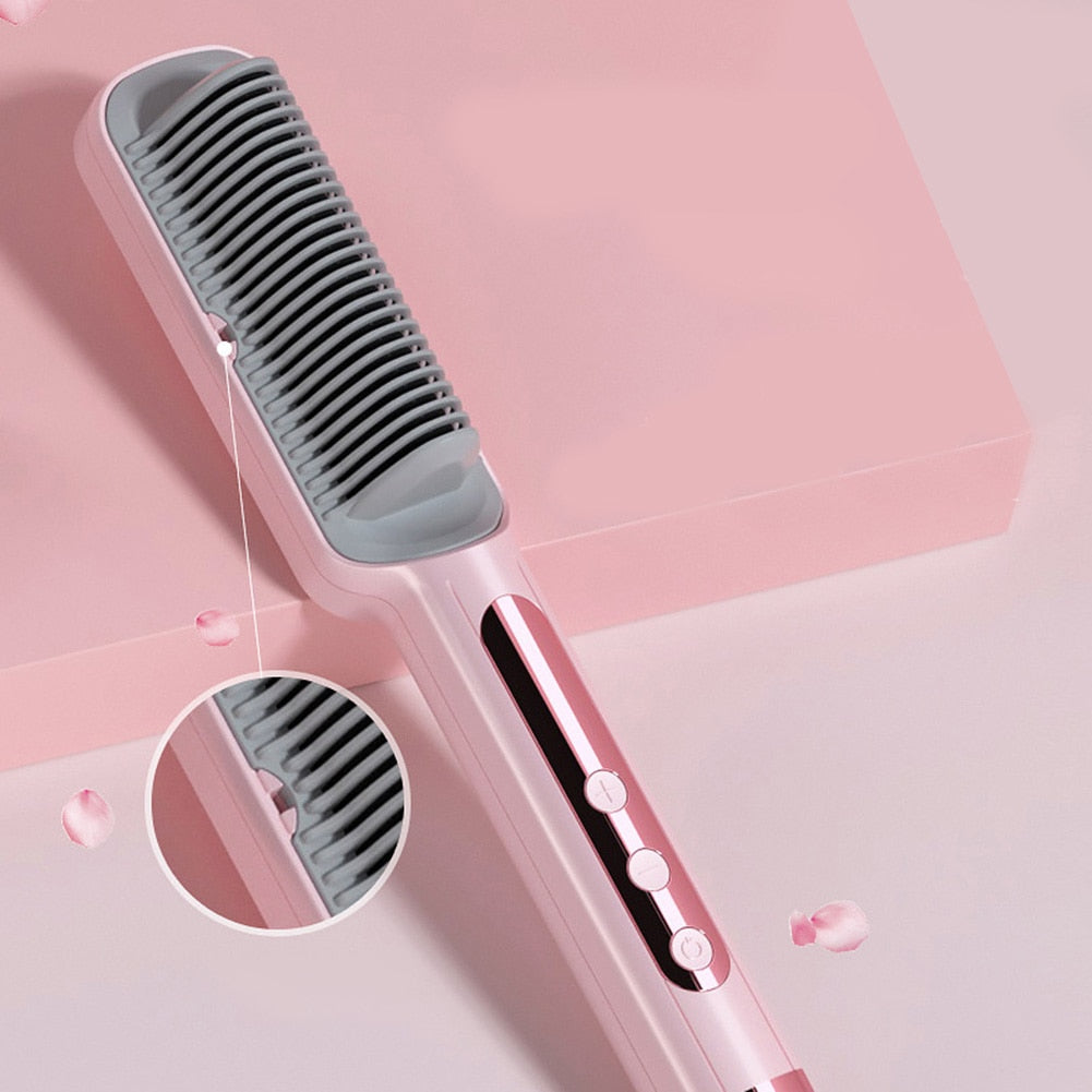 Hair Straightener and Curling Brush