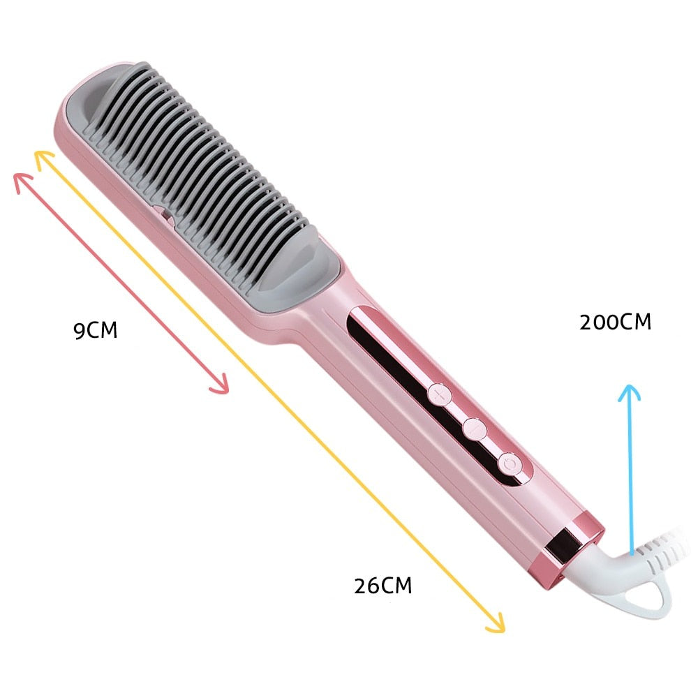 Hair Straightener and Curling Brush