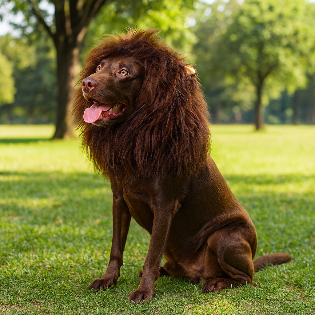 Halloween Lion Mane Wig Dog Costume