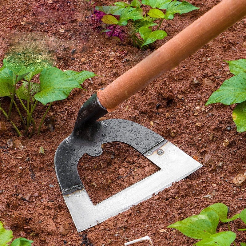 Hand-Forged Manganese Steel Garden Hoe for Weeding and Loosening Soil